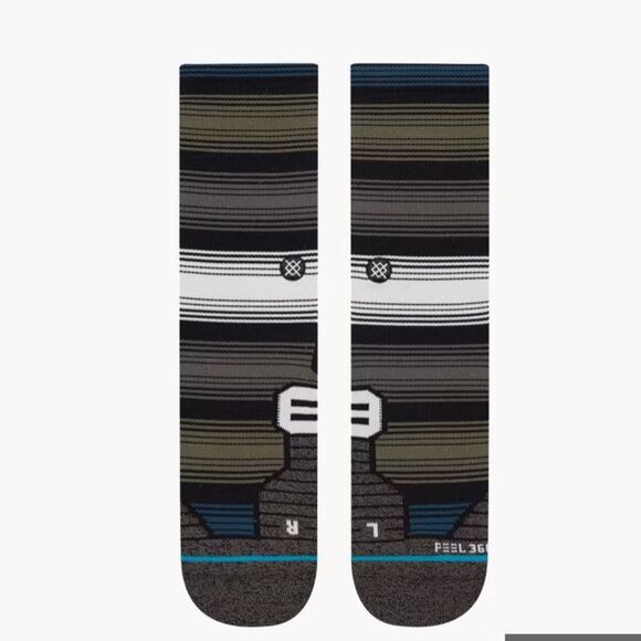 STANCE CALIBER MEN’S SOCKS IN CREW HEIGHT SIZE MEDIUM MID CUSHION W/INFIKNIT NWT - Picture 2 of 7